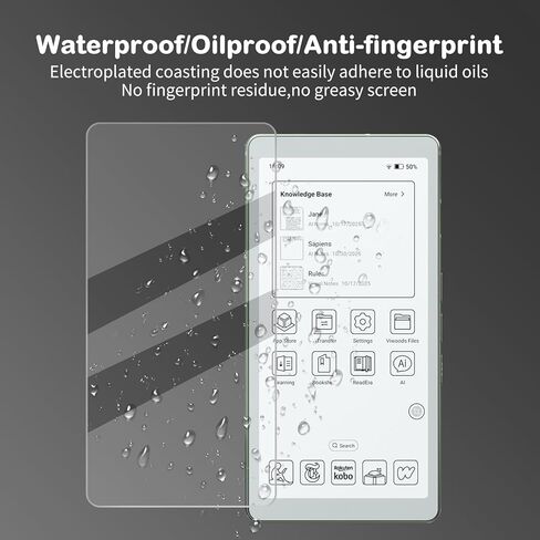واقي شاشة مضاد للوهج لقارئ VIWOODS AiPaper وقارئ AiPaper C 6.13 بوصة | ملمس نسيج الورق | مضاد لبصمات الأصابع | مضاد للخدش | طبقة ناعمة من جلد نانو غير لامع | عبوة من قطعتين | (غير لامع) in Kuwait