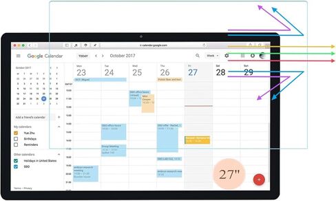 i-Tensodo Anti Blue Light Screen Protector for 27 Inch Digital Calendar Wall Touch Screen, Eye Protection UV Blocker Blue Light Anti Glare Film Filter, Anti Scratch in Saudi Arabia