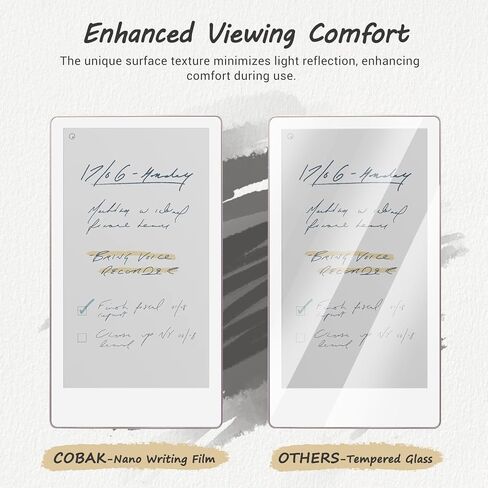 CoBak Paper Feel Writing Screen Protector for reMarkable Paper Pro Move 7.3 Inch 2025 Released, Matte Suface Anti-Glare and 9 H Hardness Tempered Glass Anti-Scratch - 2 Pack White in Saudi Arabia