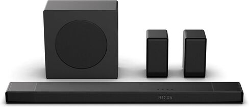 Hisense AX5140Q 5.1.4Ch Sound Bar with Wireless Subwoofer, Dolby Atmos, DTS:X, Bluetooth 5.3, Roku TV Ready, HDMI/AUX/ARC/Optical/USB, EzPlay, 7 EQ Modes, Hi Concerto, Room Calibration in Saudi Arabia