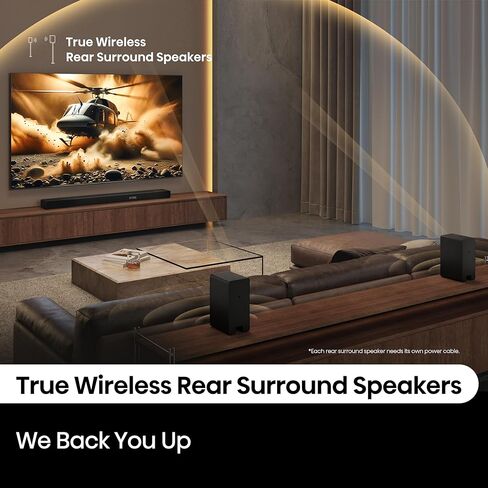 Hisense AX5140Q 5.1.4Ch Sound Bar with Wireless Subwoofer, Dolby Atmos, DTS:X, Bluetooth 5.3, Roku TV Ready, HDMI/AUX/ARC/Optical/USB, EzPlay, 7 EQ Modes, Hi Concerto, Room Calibration in Saudi Arabia
