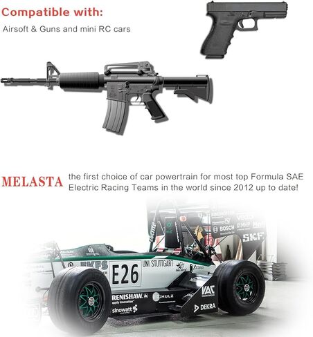 melasta 2 Pack 8.4V 1600mAh Butterfly Nunchuck NIMH Battery Pack Compatible with Mini Tamiya Connector Airsoft Guns in Kuwait