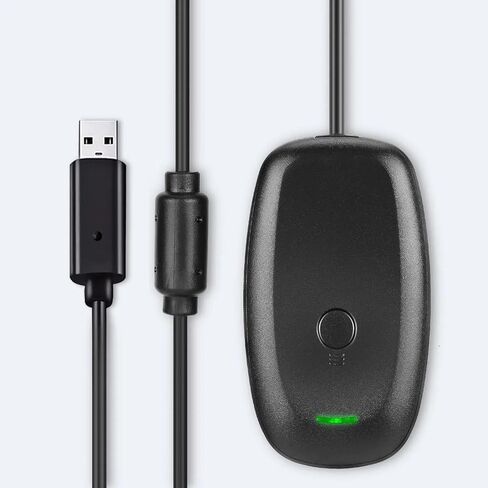 Game Controller Adapter, Effective Range 30 feet, Compatible with Windows 11/10, Supports up to 4 Controllers & headsets (Black) in Saudi Arabia