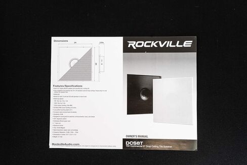 Rockville DCS8T 70V مكبر صوت بلاط سقف تجاري 2 × 2، متعدد الصنبور 1.5-10 وات، محرك 8 بوصة، 30 وات RMS 8 أوم، تشتت 105 درجة، للمكاتب والشركات in Saudi Arabia
