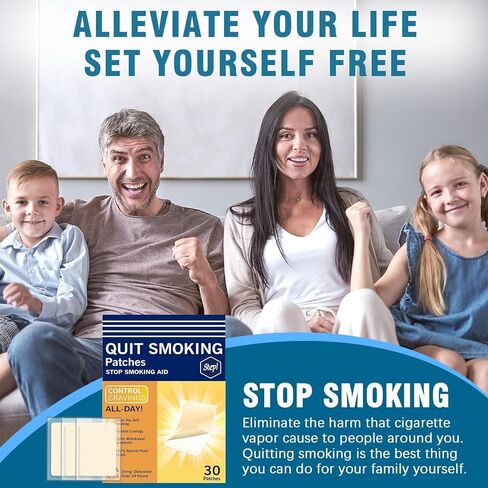 بقع النيكوتين 21 ملغ - الخطوة 1 - أدوات التدخين التي تعمل - سهلة الإقلاع عن التدخين - يوفر كل تصحيح نظامًا عبر الجلد على مدار 24 ساعة - 30 COUNT in Kuwait