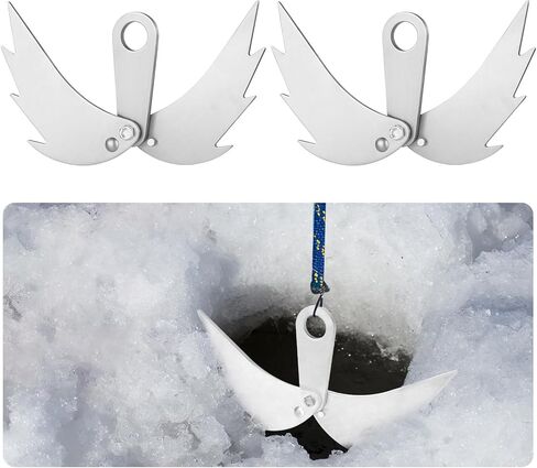 2 Pcs Ice House Anchors Ice Augers for Securing Flip Over Shelter Pop Up Tent Or Shanty Self-Adjusting Anchor to Fit Hole Up to 10 Inches Portable Winter Fishing Equipment in Saudi Arabia