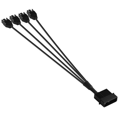 Molex to 4 Pin Fan Cable 12V Full Speed PC Fan Power Splitter, Dual 4-Pin Adapter for ATX PSU Case Cooling 30cm/11.8in (1 to 4) in Saudi Arabia