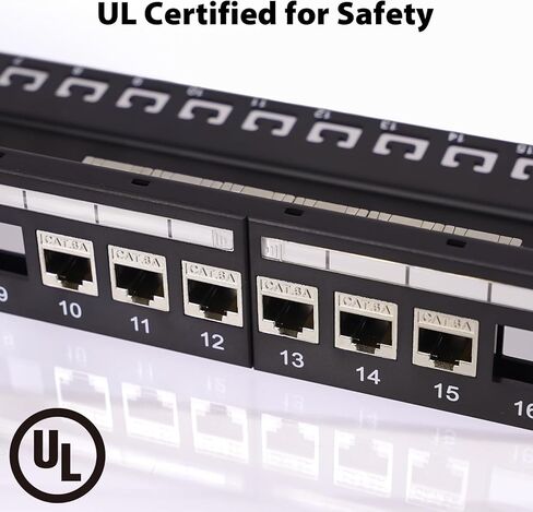 Cyberguys 90° محمية CAT 6A Keystone Jacks 6 عبوات، غلاف معدني مصبوب، 10 جيجابت في الثانية عالية السرعة 90 درجة موصل RJ45 مع مصراع غبار قابل للفصل، يدعم كابلات 23-26AWG STP، معتمدة من ULC in Kuwait