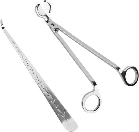 شمعة فتيل تيك ومجموعة السخان ، مقص 7.09 بوصة مع الخطاف ، الفولاذ المقاوم للصدأ in Kuwait