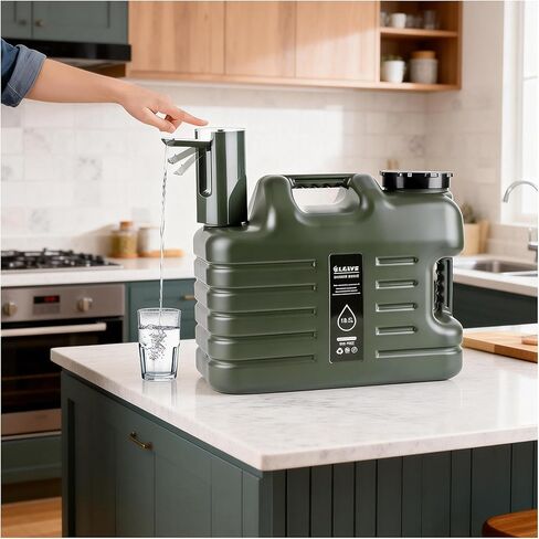 Portable 5 Gallon Water Jug with Automatic Touch Control Pump,Water Container with Spigot Leak-Proof,Type-C Rechargeable for Camping, Home Use, Emergency Preparedness (Upgraded Version) in Saudi Arabia