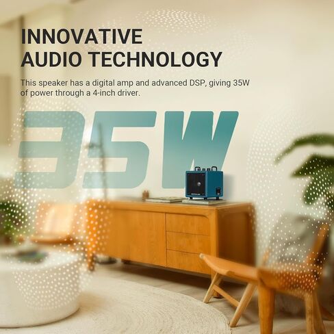 AirPulse Wireless Bluetooth Home-use Speaker, Compact Speakers with AUX/LINE Input for Home Office (Blue) in Saudi Arabia