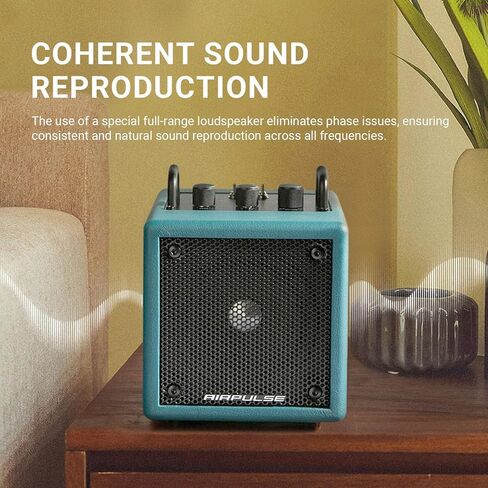 AirPulse Wireless Bluetooth Home-use Speaker, Compact Speakers with AUX/LINE Input for Home Office (Blue) in Saudi Arabia