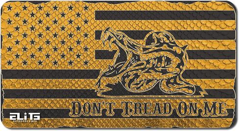 MFG Yellow Snakeskin Gadsden Don't Tread ON ME USA Flag Gun Cleaning MAT 12inch x 22inch. Made in The USA. Free Wallet Bottle Opener Included. , X-Large in Kuwait