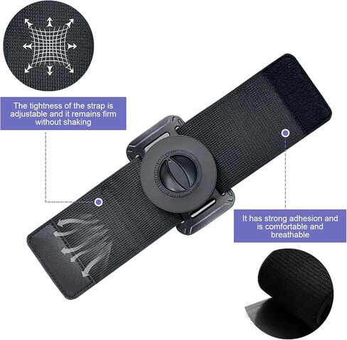 Wristband Phone Holder, Strong Vortex Suction Sports Armband Cell Phone Holder, Portable Arm Hands-Free Cell Stand, for Biking Walking Selfies Videos Hiking Live Broadcast (Black) in Saudi Arabia