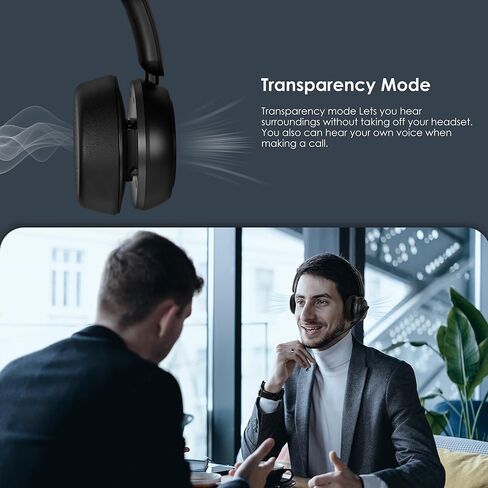 Upgrade ANC & ENC Headset with Microphone for PC, Wireless Headset with Mic for Work(Flip-to-Mute & USB Dongle), Bluetooth 5.4 Noise Cancelling Headphones with Mic for Call Center/Home/Computer/Phones in Kuwait