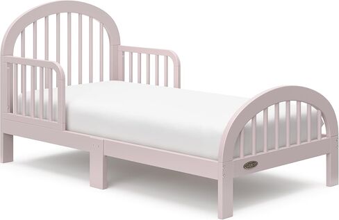 Graco Olivia Toddler Bed (Hazelnut) - GREENGUARD Gold Certified, Includes Safety Guardrails, Fits Standard Crib & Toddler Mattress, Stylish Arched Design in Saudi Arabia
