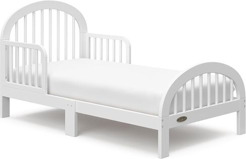 Graco Olivia Toddler Bed (Hazelnut) - GREENGUARD Gold Certified, Includes Safety Guardrails, Fits Standard Crib & Toddler Mattress, Stylish Arched Design in Saudi Arabia