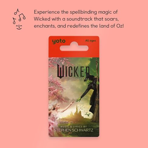 Yoto Wicked - بطاقة صوت للأطفال للاستخدام مع المشغل ومشغل صوت صغير الكل في 1، استماع خالٍ من الشاشة مع موسيقى احتفالية ممتعة لوقت اللعب وحفلات السفر والعطلات، لجميع الأعمار in Saudi Arabia