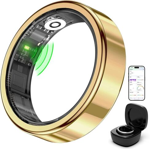 جهاز تتبع اللياقة البدنية FitElf 3 Pro Smart Ring، متتبع النوم الصحي، ضغط الدم، معدل ضربات القلب وحلقة مراقبة الأكسجين للنساء/الرجال، IP68، بدون اشتراك، عمر بطارية 10 أيام (فضي، #11) in Kuwait