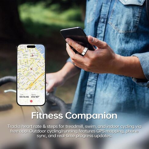 FitElf 3 Pro Smart Ring Fitness Tracker, Health Sleep Tracker, Blood Pressure, Heart Rate and Oxygen Monitor Ring for Women/Men, IP68, No Subscription, 10-Day Battery Life (Silver, #11) in Saudi Arabia