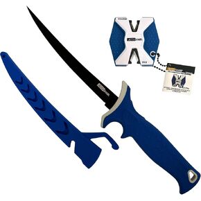 طقم سكاكين فيليه وطعم ACCUSHARP مع 4 سكاكين فيليه، ومبراة سكاكين وحقيبة سكاكين، و420 سكينًا من الفولاذ المقاوم للصدأ، ومجموعة أدوات صيد خفيفة الوزن مكونة من 6 قطع مع مقبض غير قابل للانزلاق وحقيبة تخزين متينة in Kuwait