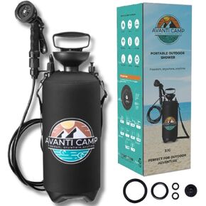 Pressurized Camping Shower – Portable Outdoor Rinse Kit with Hand Pump for Camping, Beach & Van Life – Portable Shower Sprayer for Pets & Gear | AVANTI CAMP in Saudi Arabia