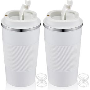 Maxdot 2 Pcs Stainless Steel Shaker Cup with Mixing Ball 17 oz Insulated Metal Black Blender Tumbler Water Bottle for Protein Mixes Workout in Kuwait