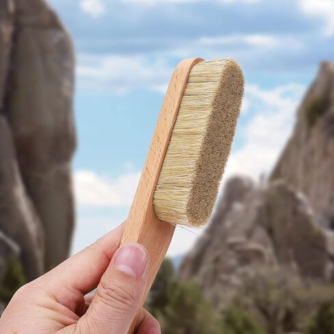 Premium Rock Climbing Brush with Thick Ultra Durable Boar's Hair Bristles, Bouldering Brush with Strong Handle, Uni-Sex Boulder Brushes as Rock Climbing Gift (CJ-CB2001A +CJ-CB2045B) in Kuwait
