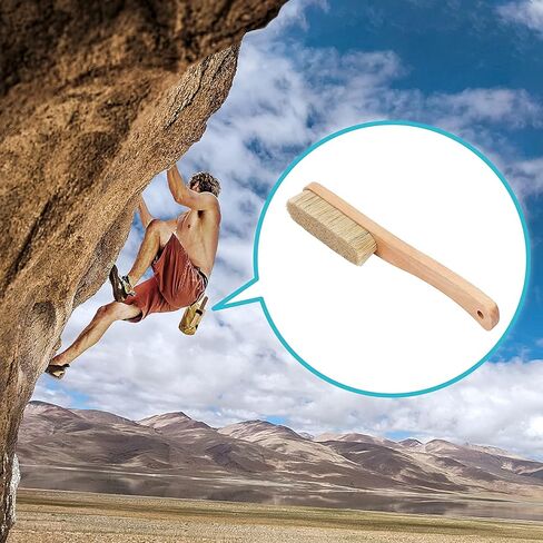 Premium Rock Climbing Brush with Thick Ultra Durable Boar's Hair Bristles, Bouldering Brush with Strong Handle, Uni-Sex Boulder Brushes as Rock Climbing Gift (CJ-CB2001A +CJ-CB2045B) in Kuwait