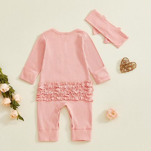 My First Easter Baby Girl Outfit Carrot Bunny Romper Jumpsuit Ruffle Butt Newborn 1st Easter One Piece Clothes in Saudi Arabia