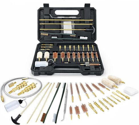 Gun Cleaning Kit Universal Supplies for Rifle Pistol Shotgun with Portable Carrying Case for 12Ga 20Ga .22 5.56mm .223 Chamber .243/6MM .270/284 .30/308 357/38 9MM .40 .45 in Saudi Arabia