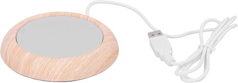 Zerodis Wood Pattern USB Heater Pad Beverage Warmers Cup Warmer Mat 176F Safe Portable Coaster for Coffee and Tea Lovers Wood Pattern USB Heater Pad Fast Heating Kitchen in Kuwait