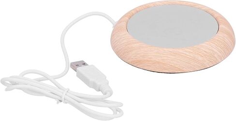 Zerodis Wood Pattern USB Heater Pad Beverage Warmers Cup Warmer Mat 176F Safe Portable Coaster for Coffee and Tea Lovers Wood Pattern USB Heater Pad Fast Heating Kitchen in Kuwait