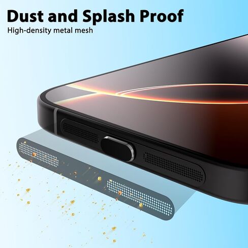 USB C Dust Plug Cover for Charging Port, Type C Cleaning Kit & Speaker Cap Cleaner, Phone Accessories Compatible with iPhone 15/16/Plus/Pro/Pro Max and iPhone 17 Only (Not 17 Pro/Max) in Saudi Arabia