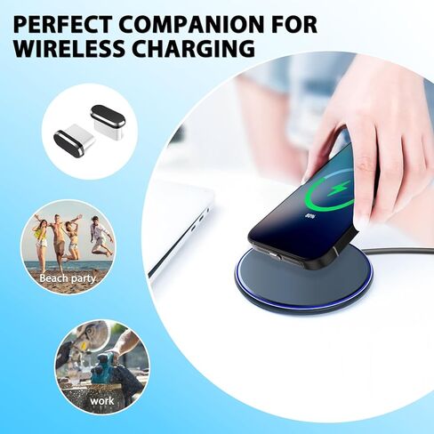 USB C Dust Plug Cover for Charging Port, Type C Cleaning Kit & Speaker Cap Cleaner, Phone Accessories Compatible with iPhone 15/16/Plus/Pro/Pro Max and iPhone 17 Only (Not 17 Pro/Max) in Saudi Arabia
