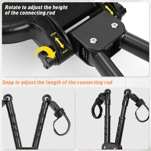 Newly Upgraded 2 Child Stroller Board, Rubber Locking Buckle, 2-in-1 Universal Stroller Board with Detachable Seat, Raised and Widened Base, Holds up to 55 lbs for Kids Aged 3-7 in Saudi Arabia