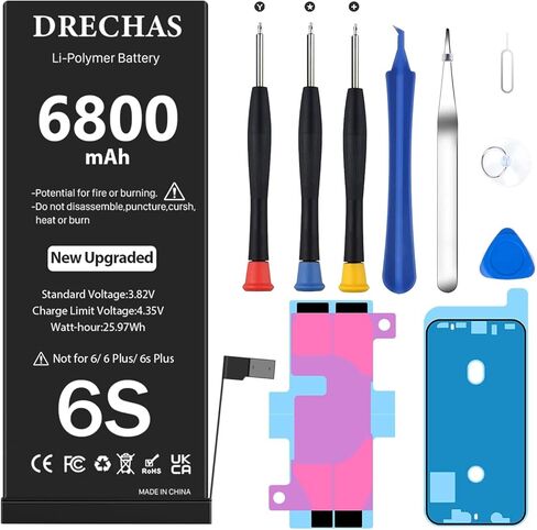 [10000mAh] Battery for iPhone X, 2025 New Upgraded High Capacity 0 Cycle Li-Polymer Replacement Battery for iPhone X Models A1865, A1901, A1902 in Saudi Arabia