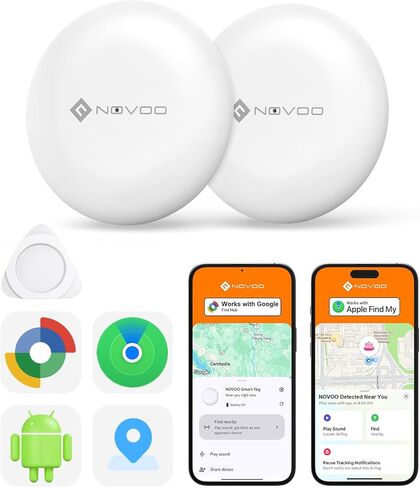 NOVOO Air Tracker Tags Compatible with iOS & Google Find My (4-Pack) in Kuwait