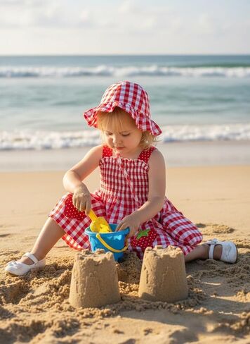 Renotemy Baby Girl Dress Toddler Girl Clothes Summer Outfits Gifts Cotton Sundress Infant Dresses for Girls with Hat and Bag in Saudi Arabia