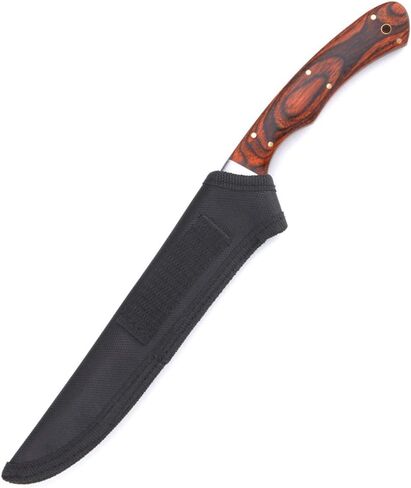 ILEAF Fish Fillet Knife with Pakka Wood Handle and Sheath, 6.5" Full Tang Stainless Steel Blade for Kitchen Fishing Camping in Saudi Arabia