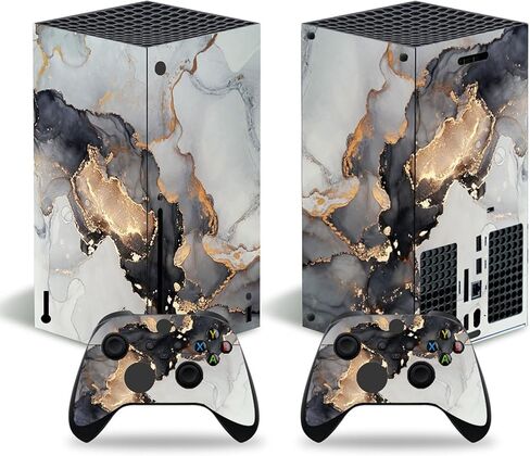 ملصق جلدي لجهاز Xbox Series X، غطاء واقٍ ملتف من الفينيل متوافق مع وحدة التحكم ووحدة التحكم اللاسلكية (رمادي) in Kuwait