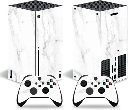 ملصق جلدي لجهاز Xbox Series X، غطاء واقٍ ملتف من الفينيل متوافق مع وحدة التحكم ووحدة التحكم اللاسلكية (رمادي) in Kuwait