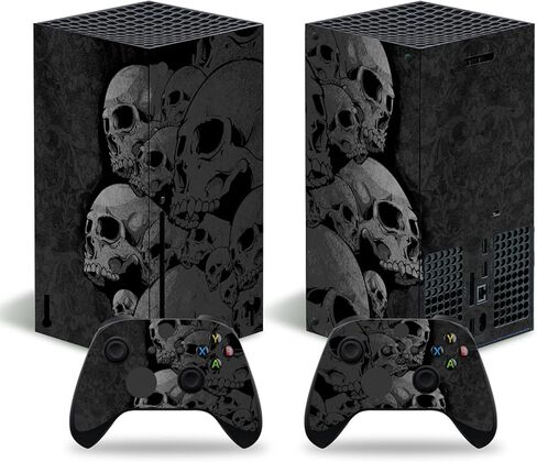 ملصق جلدي لجهاز Xbox Series X، غطاء واقٍ ملتف من الفينيل متوافق مع وحدة التحكم ووحدة التحكم اللاسلكية (رمادي) in Kuwait