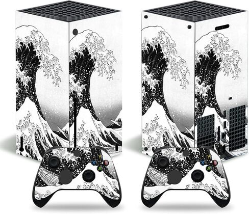 ملصق جلدي لجهاز Xbox Series X، غطاء واقٍ ملتف من الفينيل متوافق مع وحدة التحكم ووحدة التحكم اللاسلكية (رمادي) in Kuwait