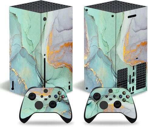 ملصق جلدي لجهاز Xbox Series X، غطاء واقٍ ملتف من الفينيل متوافق مع وحدة التحكم ووحدة التحكم اللاسلكية (رمادي) in Kuwait