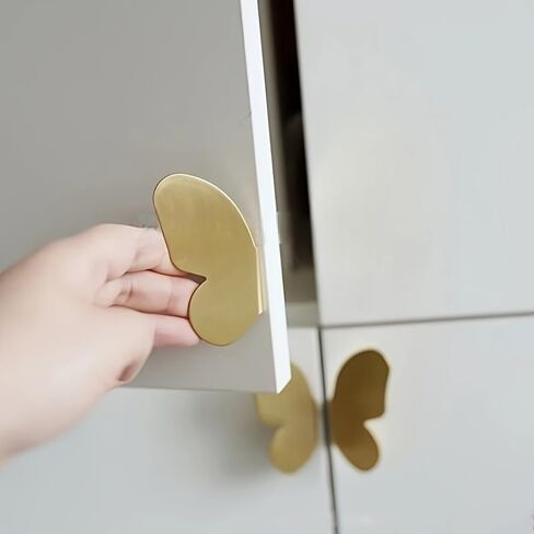 Drawer Furniture Handles Butterfly Shaped Decorative Pulls for Cabinets Dressers Storage Boxes(Left-1Pc) in Saudi Arabia