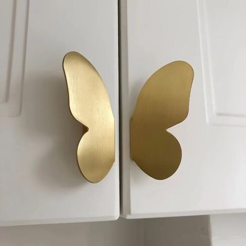 Drawer Furniture Handles Butterfly Shaped Decorative Pulls for Cabinets Dressers Storage Boxes(Left-1Pc) in Saudi Arabia