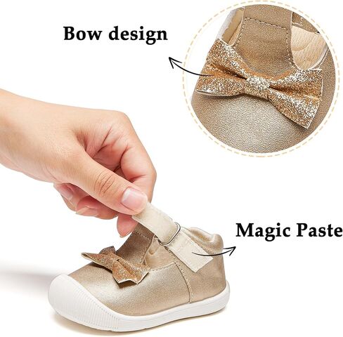 Kiderence Baby Girls Prewalker Mary Jane Flats Bowknot Princess Dress Shoes (Infant/Toddler) in Saudi Arabia