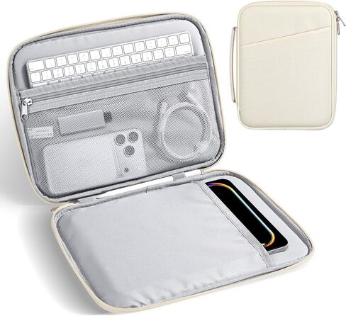 حافظة حماية مبطنة للكمبيوتر اللوحي مقاس 9-11 بوصة من MoKo لجهاز iPad A16 2025/Pro 11 بوصة، وi-Pad 10th/Air 5/4th 10.9 بوصة، وiPad 9/8. 10.2، جالاكسي تاب S8/S9 مقاس 11 بوصة، حقيبة تابلت بمقبض، أسود in Kuwait