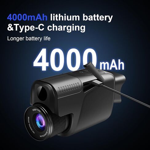 منظار أحادي للرؤية الليلية مع إضاءة بالأشعة تحت الحمراء 850 نانومتر، تكبير رقمي 10x، نظارات رؤية ليلية قابلة لإعادة الشحن بقدرة 4000 مللي أمبير في الساعة، للبالغين للصيد والتخييم in Kuwait